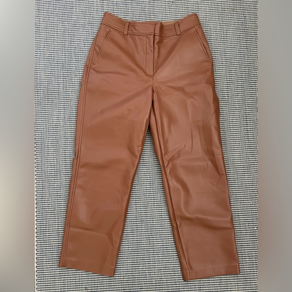 Brown leather pants
